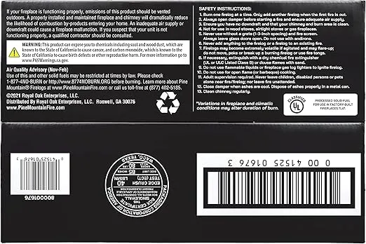 Pine Mountain Java Log, Recycled Coffee Grounds 4-Hour Firelog Long Burning Firelog for Campfire, Fireplace, Fire Pit, Indoor & Outdoor Use, 2 Pack