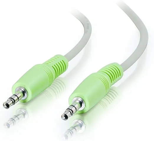 Legrand - C2G 3.5mm Male to Male Cable, Stereo Audio Extension Cable, Beige auxiliary Port Extension Cable, 12 Foot Audio Extension Cable, 1 Count, C2G 27412
