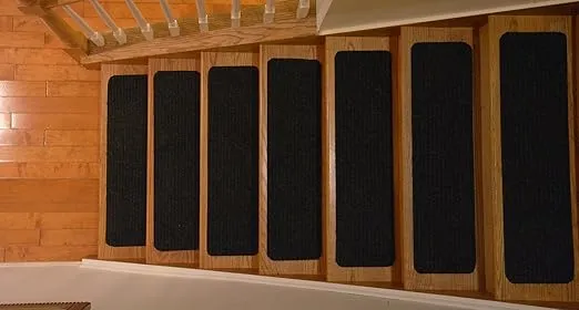 Stair Treads Collection Set of 13 Indoor Skid Slip Resistant Carpet Stair Tread Treads Black (8 Inch x 30 Inch) (Black, Set of 13)