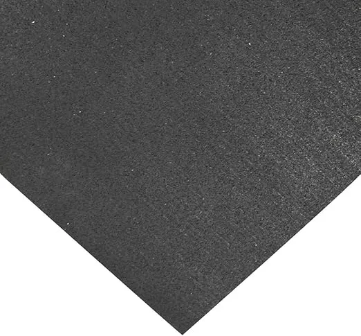 Rubber-Cal Recycled Floor Mat, Black, 1/4-Inch x 4 x 6-Feet