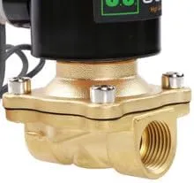 1/2" Solenoid Valve - 24V DC Brass Electric Solenoid Valve, Normally Closed, Viton Seal