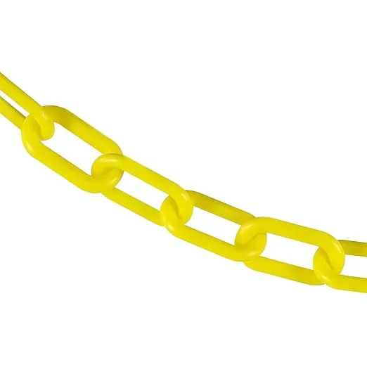 Mr. Chain Plastic Barrier Chain, Yellow, 2-Inch Link Diameter, 100-Foot Length (50002-100), 100 feet Length