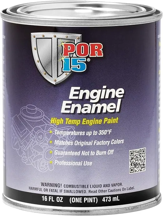 POR-15 Engine Enamel, High Temperature Engine Paint, 16 Fluid Ounces, Olds Gold…