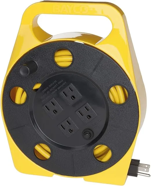 Bayco (BAYV9) FL-755PDQ Cord Reel, Yellow