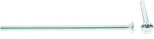 Prime-Line 9062661 Carriage Bolts, 1/4 In.-20 X 6 In., A307 Grade A Zinc Plated Steel (50 Pack)