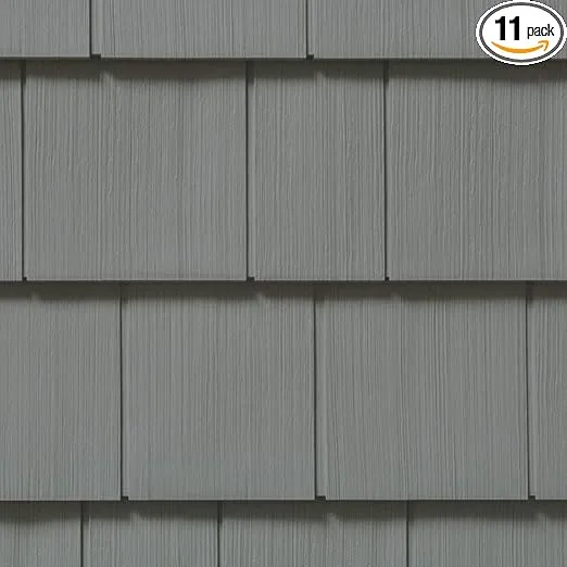 Cedar Impressions Double 7in. Straight Edge Perfection Shingles Siding (1/2 Square) Charcoal Gray