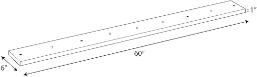 Progress Lighting P860004-009 Five-Light Linear Pendant Canopy. , Grey