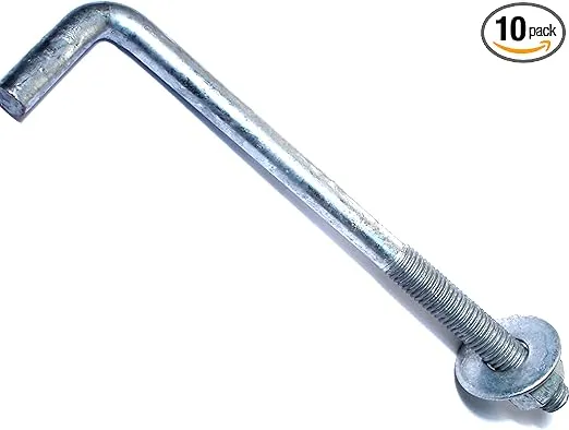 014973147464 Galvanized Anchor Bolts, Gray 5/8-11 x 10, Piece-10