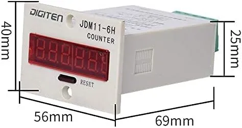 DIGITEN 0-999999 Digital LED Counter +PhotoElectric Switch Sensor +Reflector Automatic Conveyor Belting 100-240VAC 6 Digits Mini Customer Traffic Counter Electronic Totalizer
