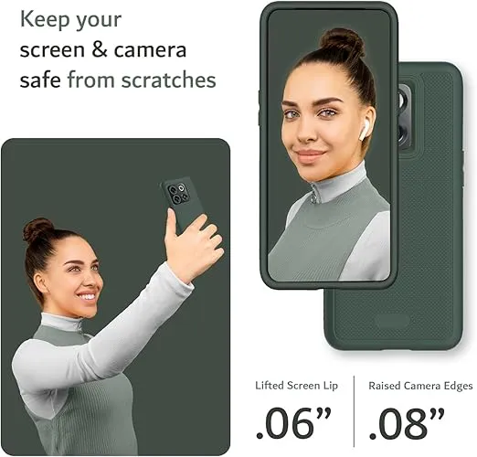 TUDIA DualShield Grip Designed for OnePlus10T Case 5G, [MergeGrip] Shockproof Military Grade Slim Dual Layer Protection for OnePlus 10T 5G Case - Pine Green