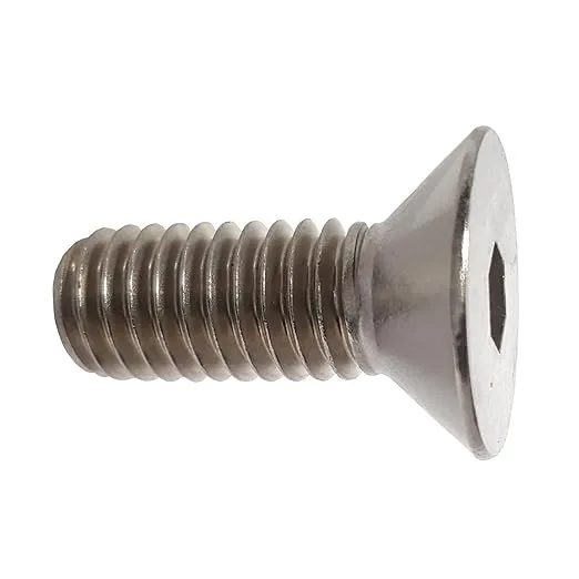 1/2-13 x 2" Flat Head Socket Cap Screws 18-8 Stainless Steel, Quantity 5, Countersunk Head, Allen Hex Drive by Fastenere