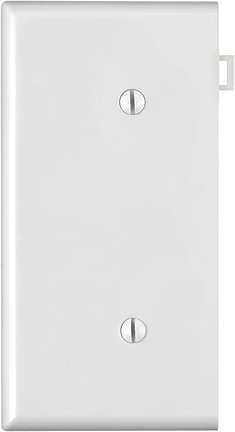 Leviton PSE14-W 905-Pse14-00W Blank Sectional Wall Plate, 1 Gang, White