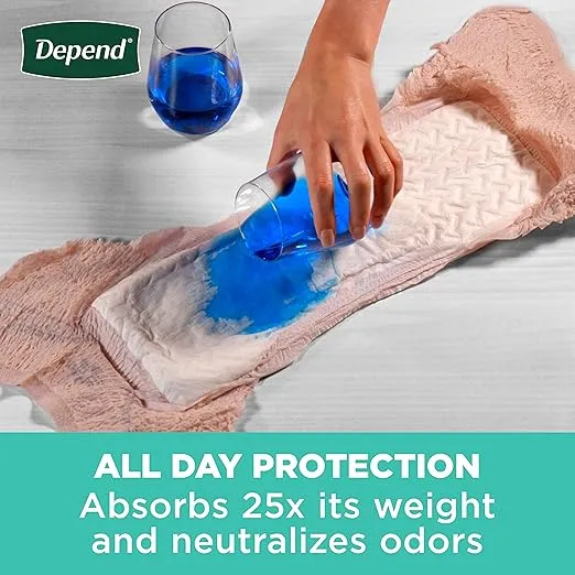 Depend Fresh Protection Adult Incontinence & Postpartum Bladder Leak Underwear for Women, Disposable, Maximum, Medium, Blush, 76 Count (2 Packs of 38), Packaging May Vary
