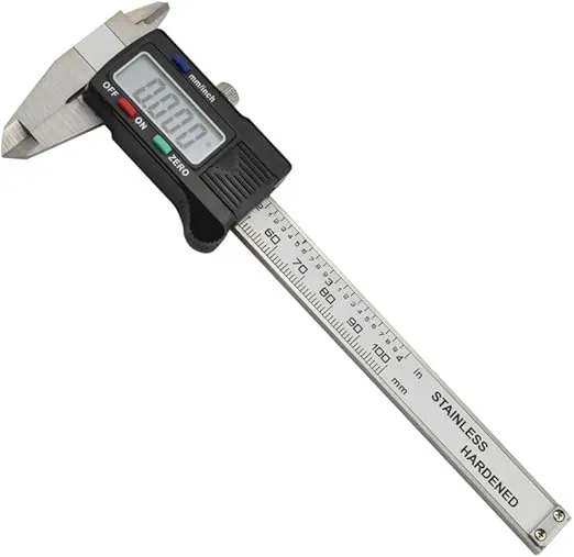 iKKEGOL Precision 100mm 4 Inch Digital Electronic Gauge Stainless Steel Vernier Caliper Micrometer (Small)
