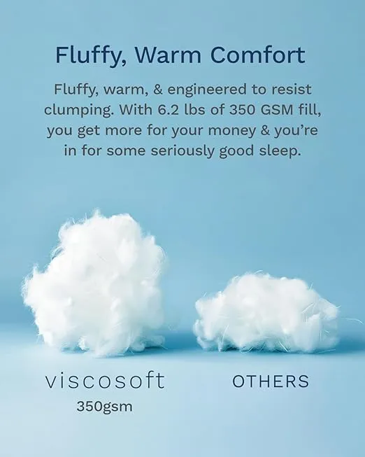 ViscoSoft Microfiber All Seasons Down Alternative Quilted Comforter - Cooling Breathable Premium Soft Reversible Microfiber Duvet Blanket, Black/Gray, Twin/Twin XL