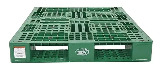 Vestil PLP2-4840-GREEN Polyethylene Pallet with 4 Way Entry 8000 lbs Capacity 40 In Length 48 In Width 6 In Height