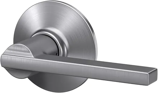 Schlage F10 LAT 626 Latitude Door Lever, Hall & Closet Passage Lock, Satin Chrome