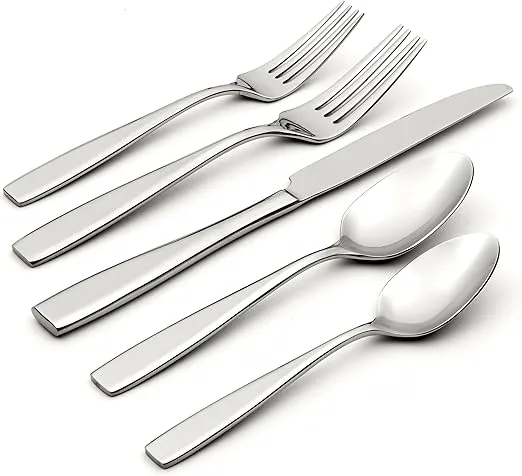 Oneida Continuum 20 Piece Everyday, Service for 4 Flatware Set, 20PC FW, STAINLESS