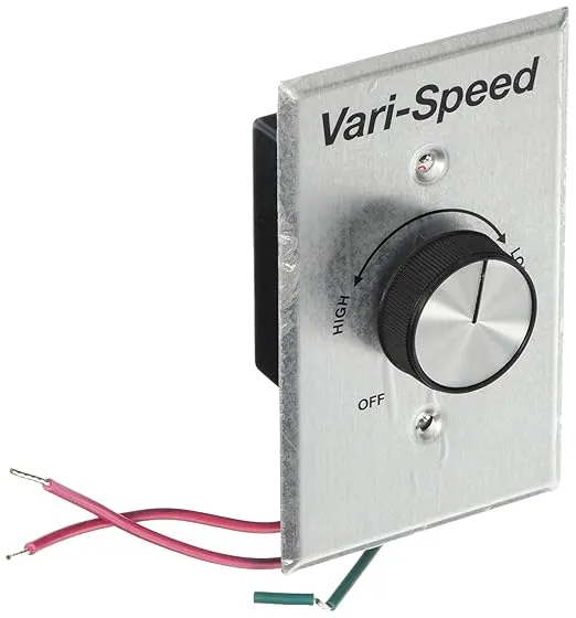 KB Electronics Model KBWC-15K (UR) Variable Speed Fan Control, Wall Mount, Rated 5.0 Amps @ 120 VAC for use with Shaded Pole and PSC Motors