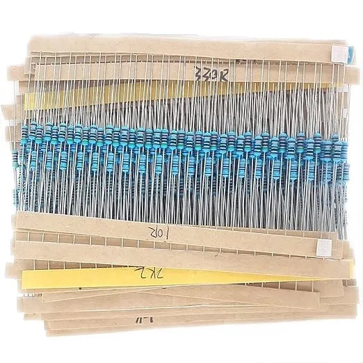 MCIGICM 30 Values 1% Resistor Assortment, 600pcs 0 Ohm-1M Ohm 1/4W Metal Film Resistors Assortment