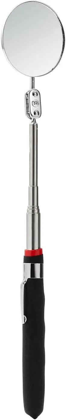 Juvale 2 Pack Telescoping Inspection Mirror Tool, Round 2-Inch Mirror with 24.5-Inch Extension for Mechanics, Inspectors