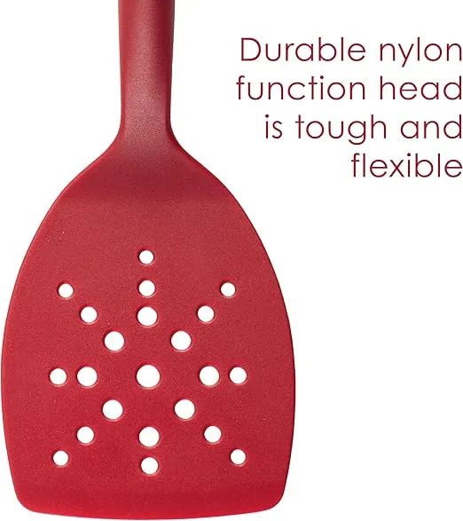 Rachael Ray Tools and Gadgets Lazy Tools Nonstick Kitchen/Cooking Utensil Set, 6 Piece - Red