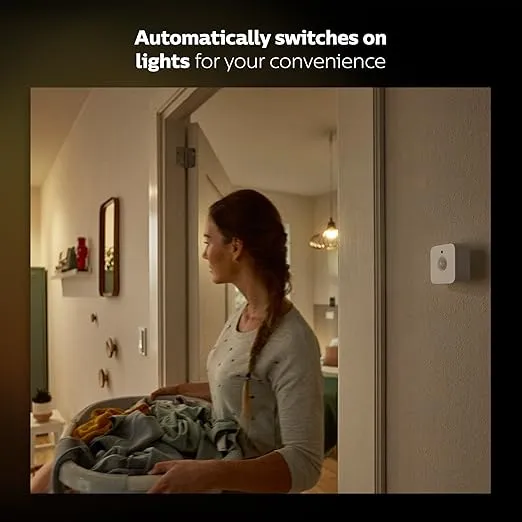 Philips Hue Motion Sensor - Exclusively for Philips Hue Smart Lights - Requires Hue Bridge - Easy, No-Wire Installation