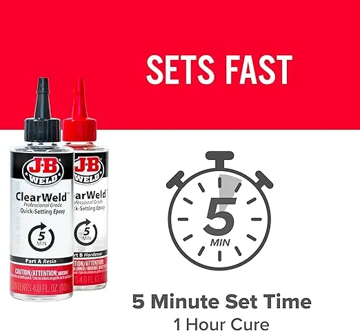 J-B Weld Pro Size ClearWeld 5 Minute Set Epoxy