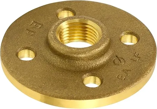 CSGG0034 3/4'' Female NPT Threaded Brass Floor Flange with Holes 125 Lead-Free, Durable, Brass Construction, Higher Corrosion Resistance, Economical & Easy to Install