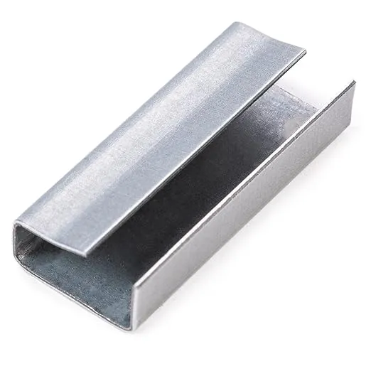 IDL Packaging Open (Snap-On) Seals of 1.25" Length for 1/2" Strap Width Polypropylene (PP) Strapping (Pack of 100) - Strong Metal Clips with Superior Holding Power, PP-O-12-M