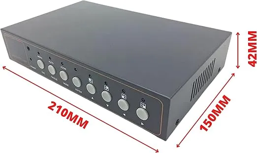 Evertech 8 Channel Analog CCTV Video Multiplexer Color Quad Processor Screen Splitter with Remote Control