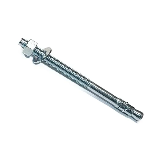 Zinc-Plated Steel Wedge Anchors 1/2" X 7" - Heavy-Duty Mounting Bolts for Concrete, 25-Pack