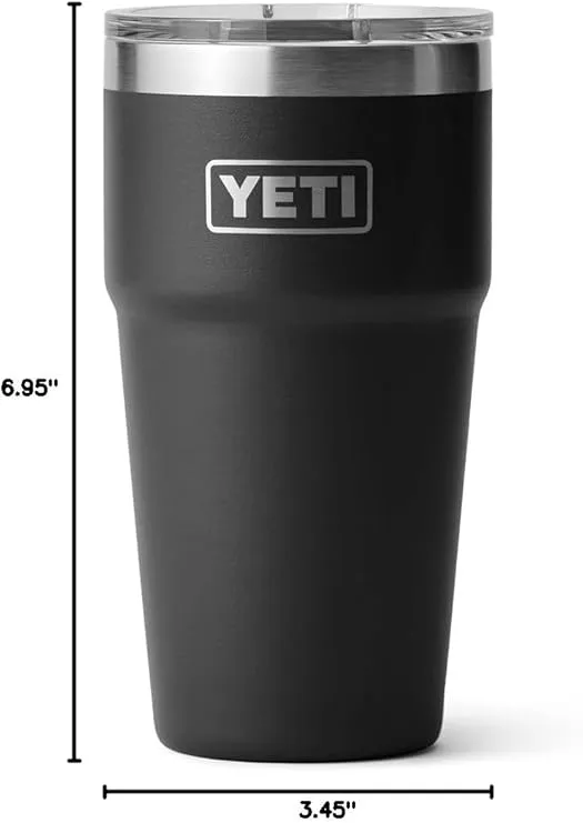 YETI Rambler 20 oz Stackable Tumbler, Stainless Steel, Vacuum Insulated with MagSlider Lid