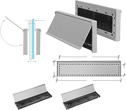 CRL Satin Anodized No-Draft 3" x 11-1/2" Mail Slot for Glass