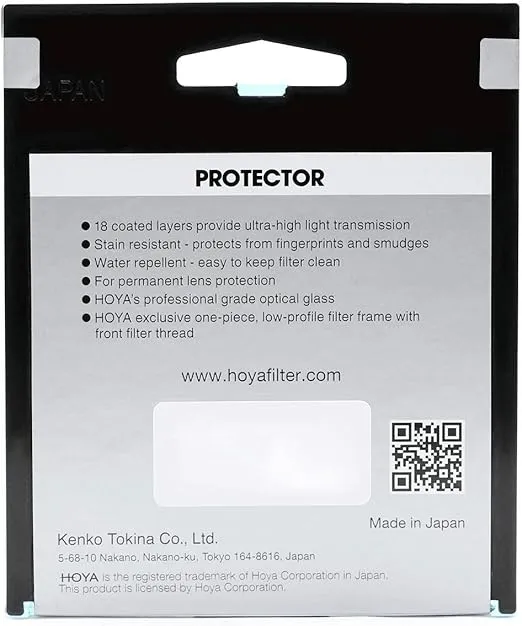 Hoya HFOPR058 58mm Fusion ONE Protector Camera Filter, Black