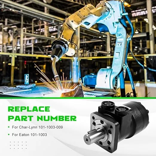Hydraulic Motor for Char-Lynn 101-1003-009 for Eaton 101-1003, Straight Shaft Motor, Engine Hydraulic Motor, 4 Bolt Flange, 1 inch Straight with Woodruff Key