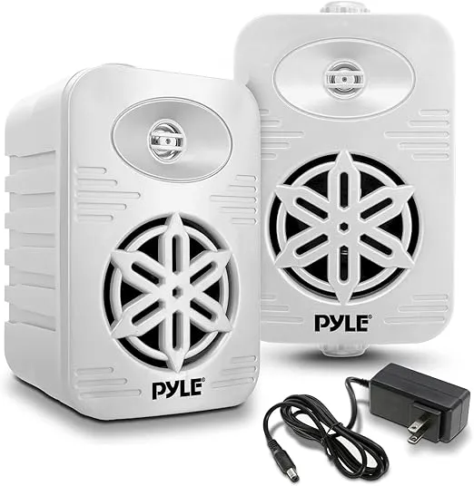 PyleUsa Bluetooth Indoor Outdoor Speakers Pair - 500 Watt Dual Waterproof 5.25” 2-Way Full Range Speaker System w/ 1/2” High Compliance Polymer Tweeter - Home, Boat,Deck, Patio, Poolside - PDWRBT56WT