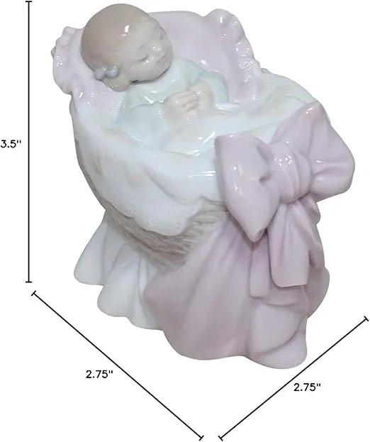 LLADRÓ A New Treasure Girl Figurine. Porcelain Baby Figure.