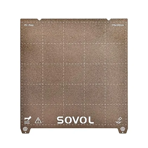 Sovol SV06 Plus SV04 Flexible Steel Platform with PEI Surface & Magnetic Bottom Sheet with Adhesive for Creality Ender 3 Max Ender 3 Max NEO CR-10 V2 CR-10 V3 CR-10S PRO V2 CR-X 310 x 320mm