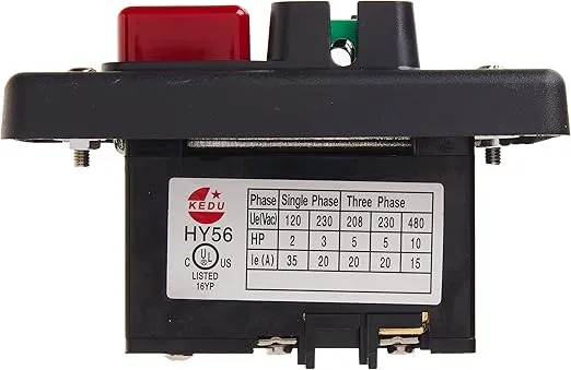 Woodstock D4157 110/220 Volt Single Phase On/Off Switch