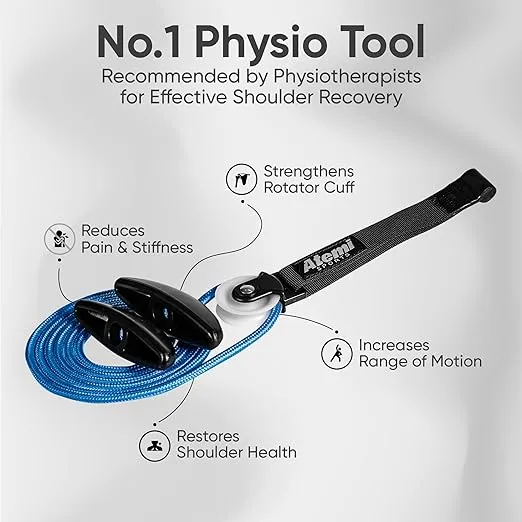 Shoulder Pulley for Physical Therapy, Over Door Pulley for Shoulder Recovery, Exercise Pulley for Shoulder Rehab, Rotator Cuff Exerciser for Frozen Shoulders and Range of Motion