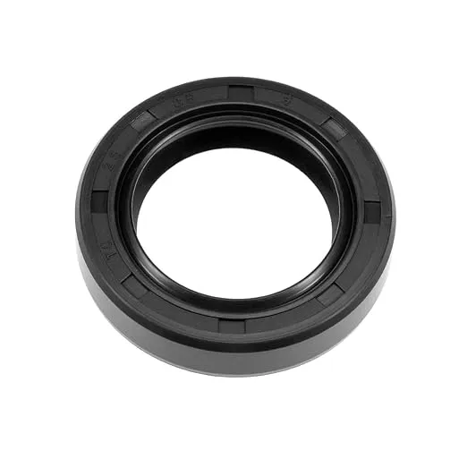 uxcell Oil Seal, TC 25mm x 38mm x 8mm Nitrile Rubber Cover Double Lip with Spring for Bearing Shaft, Black Pack of 1