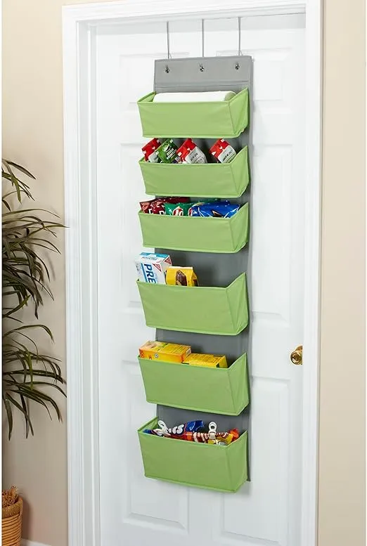 Household Essentials 2167-1 Over-the- Over-the-Door Organizer, Green