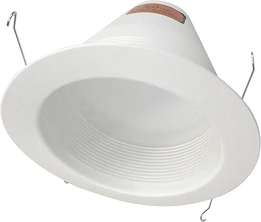 NICOR Lighting 6 inch White Wet Location Rated Cone Baffle Trim, Fits 6 inch Housings (17550AWL)