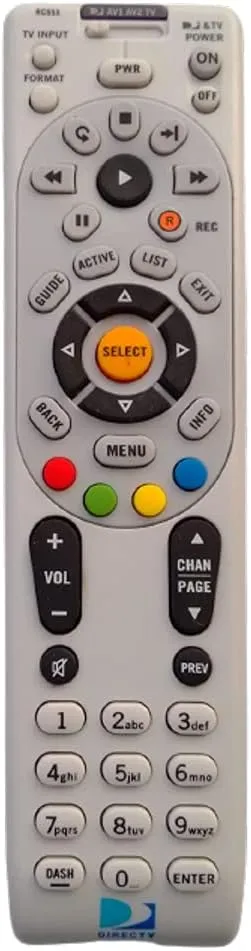 DirecTV RC66X (Replaces RC65X) IR Universal Remote Control W/Batteries HR24 H24 H25 D12 D10