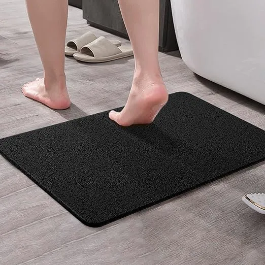 Asvin Soft Textured Bath, Shower, Tub Mat, 35x16 Inch, Phthalate Free, Non Slip Comfort Bathtub Mats with Drain, PVC Loofah Bathroom Mats for Wet Areas, Quick Drying