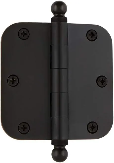 Nostalgic Warehouse Ball-Tip Residential Door Hinge with Radius Corner