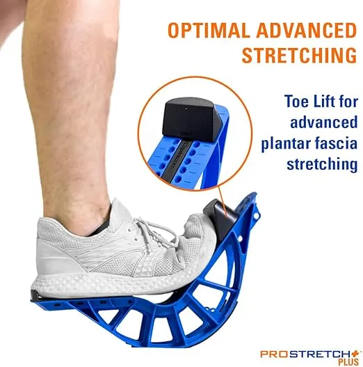 ProStretch Plus Customizable/Adjustable Calf Stretcher and Foot Rocker for Plantar Fasciitis, Achilles Tendonitis and Tight Calves, Made in USA