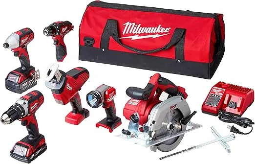 Milwaukee M18 18-Volt Lithium-Ion Cordless Combo Kit (5-Tool)