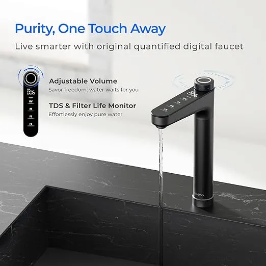 Waterdrop X16 Tankless Reverse Osmosis System, NSF/ANSI 58&372 Certified, 1600 GPD RO Water Filter System, 11-Stage Filtration UnderSink RO, 3:1 Pure to Drain, Alkaline Mineral pH+, BPA Free
